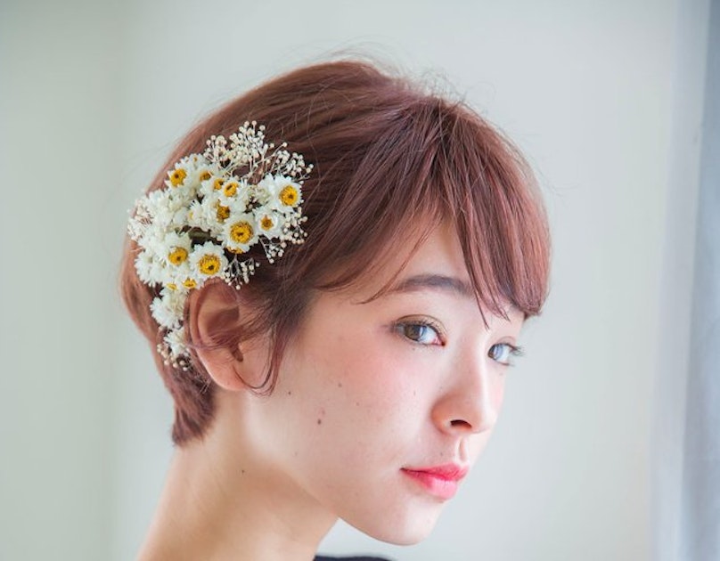 結婚式の華やかなショートヘアアレンジ 真似したくなるおしゃれアレンジ選 ホットペッパービューティーマガジン