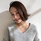 大人かわいい カジュアル ボブ 内巻き 外ハネ