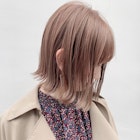 ba2592透明感マニッシュショートネイビーカラーフレンチボブ