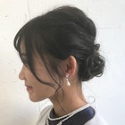 お呼ばれシニヨンアレンジ