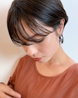 マニッシュ　ネイビーカラー　シアーグレージュ　ショート