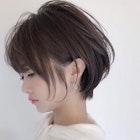 ことりベージュ毛先パーマ黒髪ウォーターフォール30代40代25