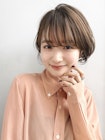 ゆるふわひし形ショート×ワンカールパーマ