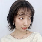 《横顔が綺麗に見えるボブ!》×ダークアッシュカラー