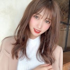 シースルーヘア(毛先パーマことりベージュ黒髪)