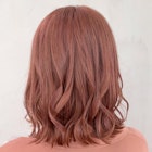 ピンクベージュ_毛先パーマことりベージュ_ba258522