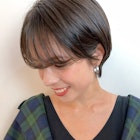 毛先パーマ 黒髪 シアーグレージュ くすみベージュ