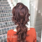 巻きおろしポニーヘア