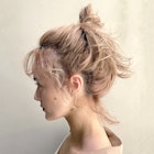 お団子アレンジ_ことりベージュウォーターフォール_76550