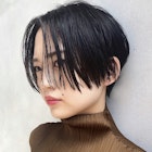 【LA PENSEE】ハンサムショート×黒髪ストレート毛先パーマ★