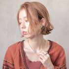 オレンジベージュ×ミニマムボブ《ELICA下北沢》