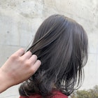 *ブリーチなし!大人可愛いミディアム暗髪グレージュカラー