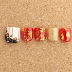 FOOT 新春 和柄ネイル