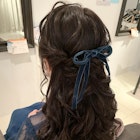 結婚式ハーフアップ ドレスヘア パーティー ブライダル