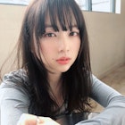 小顔ヘアフェザーロング透明感カラー