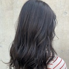 *大人可愛い暗髪カラー!透明感グレーアッシュ地毛風カラー