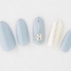 アイスブルー×ラメ×ストーン