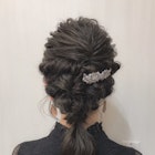 透明感あふれる大人可愛い*お呼ばれフィッシュボーンアレンジ