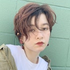 かき上げショートボブ_毛先パーマことりベージュ_36370