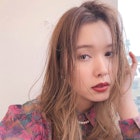 毛先パーマ レイヤーセミロング