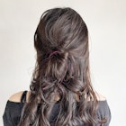 ハーフアップアレンジ_ウォーターフォール毛先パーマ_66806