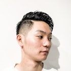 七三オールバックツイストパーマコンマヘア【岩山オサム】7.4