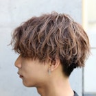 前下がりマッシュ 女子ウケ◎センターパートウェーブパーマ