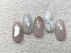 ミントグリーンお花ネイル