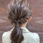 《ナチュラルハイライト》簡単くるりんぱローポニーアレンジ