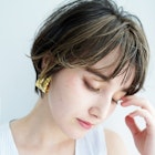 カーキベージュゆるふわ銀座セシルカットネイビーダークカラー