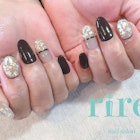 グレー×ダークブラウン