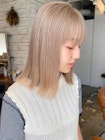 《高松快》ミルキーベージュ×ケアブリーチ×2 艶髪　透明感