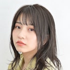 【大人可愛い】フリンジバング×カーキベージュ