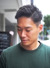 七三オールバック　かき上げヘア　ワイルドアップバンク　1