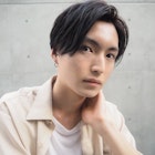 コンマバング センターパート 七三オールバック