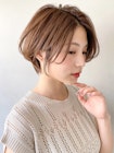 大人かわいいハンサムショート♪ココアブラウン・長めバング時田