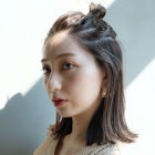 お団子アレンジ_セシルカットココアブラウン_28048