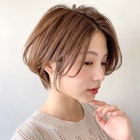 大人かわいいハンサムショート♪ココアブラウン・長めバング時田