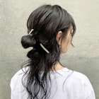 シニヨンアレンジ_セミウェットウェーブオリーブカラー_7840