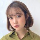 ふんわりシースルーバングbobフォギーベージュ【Salon有村】