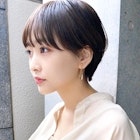 【December】大人かわいい 黒髪 前髪あり マッシュショート♪