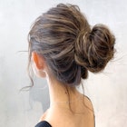 ビッグお団子_ココアブラウンフリンジウェーブ_ba298591