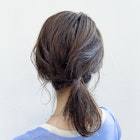 ルーズポニー_オリーブカラーハイライトカラー_78026