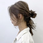 アンニュイアレンジ_オリーブカラーセミウェットウェーブ_27395