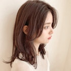 30代40代50代マッシュウルフミルクティーベージュシースルー