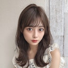 AFLOAT 丸顔面長に似合うセミロング前髪パーマ 20代30代