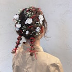 みつあみアレンジ　ヘアアレンジ