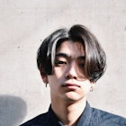 サイドグラデーション/センターパート/スリークショート前下がり