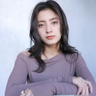 韓国風アンニュイロング_ココアブラウンセシルカット_7251