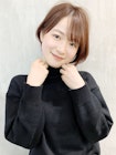 王道ショート_ハイライトカラーセミウェットウェーブ_76864